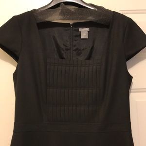 Little black dress with front tuck detail